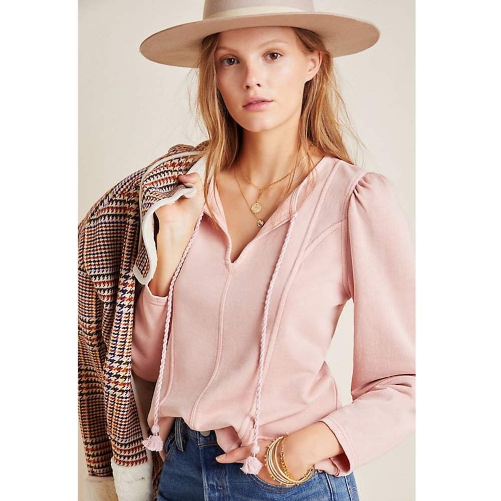 Anthropologie Jeanne Puff-Sleeved Pullover